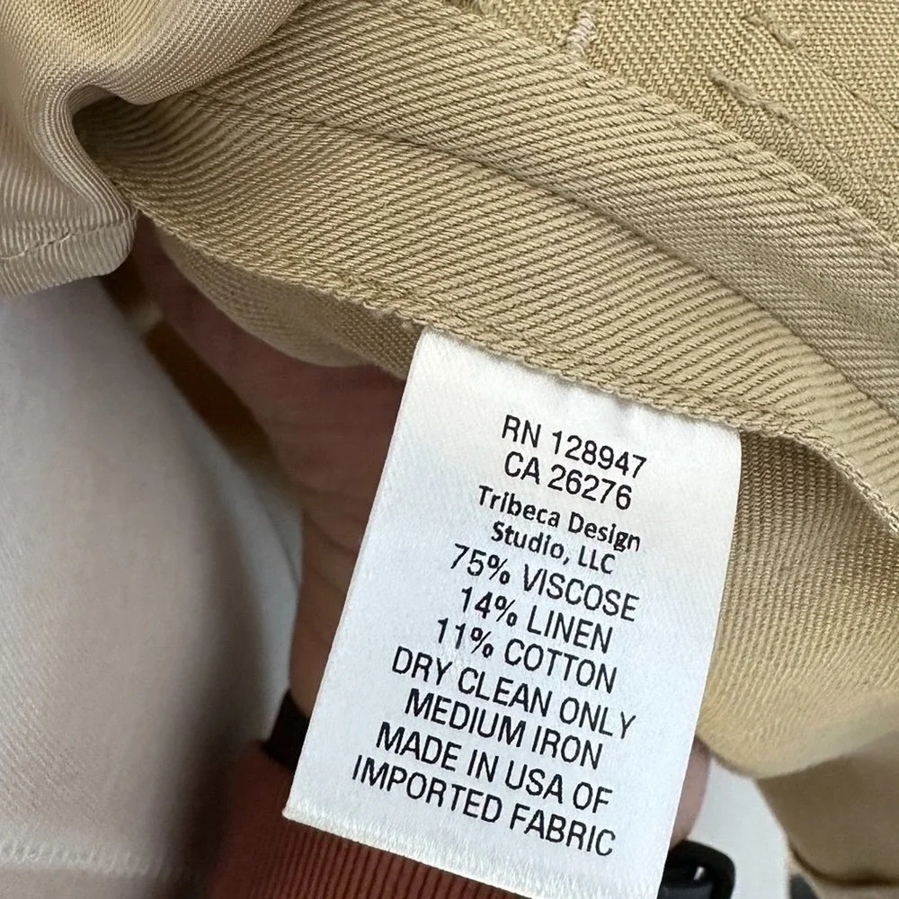 Nili Lotan‎ Khaki Utility Blazer Belted Jacket Safari Coat 8